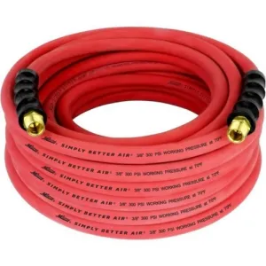 Milton ULR385038 3/8" Ultra Lightweight Rubber Hose 50' Air Hose with 3/8" NPT Male Inlet Thread Ends