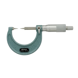 Mitutoyo 112-165 Series 112 Point Micrometer with 15 Deg. Carbide Tip, 0-25 mm