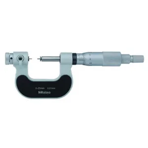 Mitutoyo 116-101 Series 116 Universal Micrometer with Interchangeable Avil/Spindle, 0-25 mm