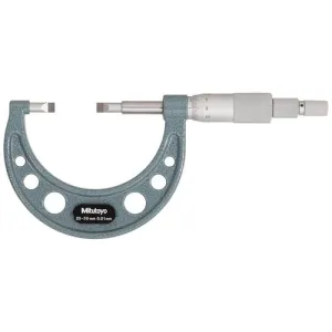 Mitutoyo 122-106 Series 122 Blade Micrometer, Hardened Steel Blade, 125-150 mm, 0.75 mm Blade