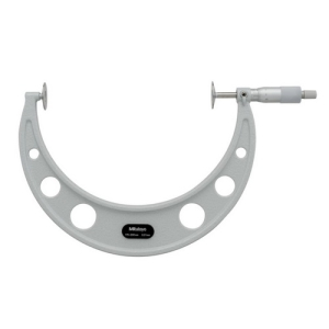 Mitutoyo 123-108 Series 123 Disk Micrometer, Hardened Steel Disks, 175-200 mm, 30 mm Disk Diameter