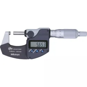 Mitutoyo 293-240-30 Series 293 Coolant Proof Micrometer IP65 Digimatic Micrometer, 0 - 25 mm