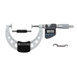 Mitutoyo 323-253-30 Series 323 Digital Disc Micrometer 75-100 mm Range, Disk Diameter 20 mm, IP65