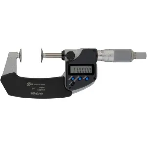 Mitutoyo 323-351-30 Series 323 Digital Disc Micrometer 1-2" Range, Disk Diameter 20 mm, IP65