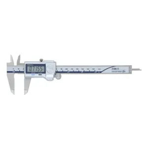 Mitutoyo 500-762-20CAL Series 500 Digital ABS Caliper Coolant-Proof IP67, 0-6", Thumb Roller, Data Output (Calibrated)