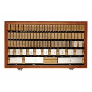 Mitutoyo 516-402-26 Series 516 Inch Square Steel Gage Block Set, Grade 0, 81 Blocks per Set