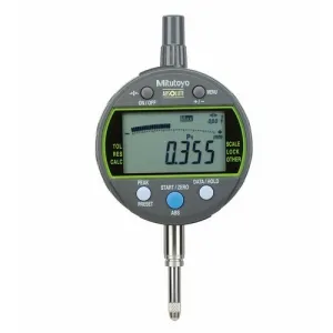 Mitutoyo 543-300B-10 ID-C Series Absolute Digimatic Max/Min Indicator, Flat Back, 12.7 mm Range, 0.01/0.001 mm Resolution