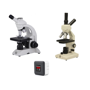 National Optical MN16-132-CLED-X5 Digital Classrooms Bundles - (1) 213-RLED Microscope, (16) 132-CLED Student Microscopes, (17) D-Moticam Cameras
