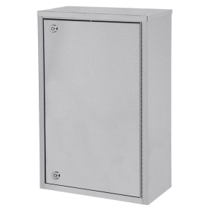 Omnimed 181481 24" x 16" x 8" Single Door Stainless Steel Narcotic Cabinet with 4 Shelves