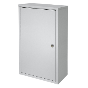 Omnimed 291621-LG 16"H x 26.75"W x 8"D Light Gray Welded Steel Large Wall Mounted Storage Cabinet