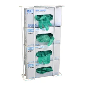 Omnimed 305376 20"H X 11.5"W X 4.25"D Quad Wired Glove Box Holder