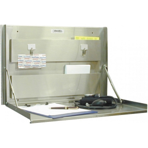 Omnimed 291503 15"H X 20"W X 3"D Stainless Steel Color Wall Mounted Folding Desk