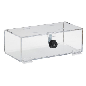 Omnimed 183005 4.25" x 12" x 6" Clear Acrylic Refrigerator Lock Box with Combo Lock