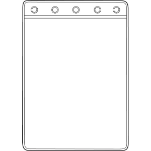 Omnimed 251147 8 3-4" x 11" 1 Pocket Plastic Sheet Protector For Top Opening Binders