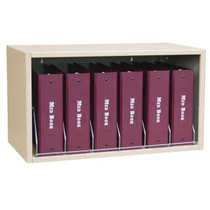 Omnimed 266006-BG 27.75" x 15.75" x 14.50" Beige Cubbie Over-head File Storage Rack 6 Binder Capacity