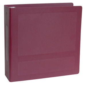 Omnimed 205007-BU3 2" Side Open Burgundy Hospital Grade Tri-Poly Molded Ring Binder