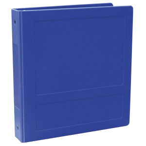 Omnimed 205009-BL3 1.5" Side Open Dark Blue Molded Plastic 3 Ring Binder