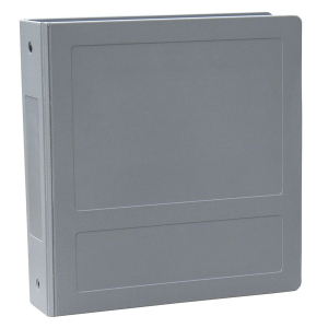 Omnimed 205009-GY3 1.5" Side Open Gray Molded Plastic 3 Ring Binder