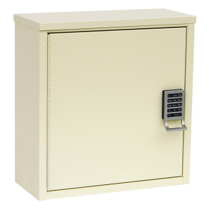 Omnimed 291601-BG 16.75"H x 16"W x 8"D Beige 5G Patient Security Cabinet with E-Lock
