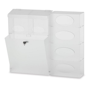 Omnimed 307005 23"W x 21.25"H x 4.5"D Acrylic Medical Isolation Station