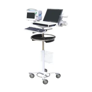 Omnimed 350750 28"W x 46"H x 28"D Laptop and Vital Signs EMS Mobile Stand