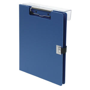 Omnimed 205603-BL 10" x 13" x 2" Dark Blue Over-The-Bed Covered Clipboard