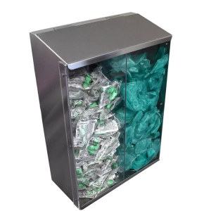 Omnimed 307032 12"W X 5.88"D X 17"H Double Bulk Dispenser Clear Front