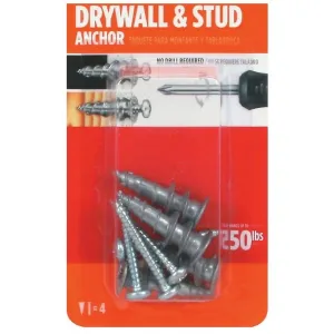 Omnimed 305000 Drywall Anchors, Pack of 4