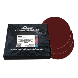 PACE Technologies ALO-2110-P120 10" Diameter P120 Grit Alumina Grinding Paper (Plain Backed) - 100 pcs.
