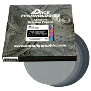 PACE Technologies SIC-P10C 10" Combo Pack PSA (Adhesive Backed) SiC Papers (240, 360, 600, 800, 1200 Grit)