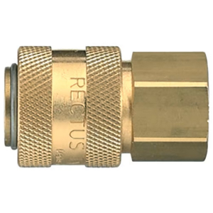 Parker 13KAIW13MPX Series 13 1/4" Brass Coupler - Japanese Industrial Profile, Female Thread