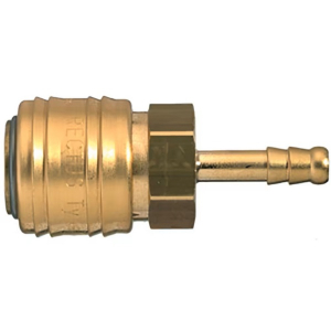 Parker 14KATF06MPX Series 14 1/4" Brass Coupler with Valve ARO Profile, Hose Barb