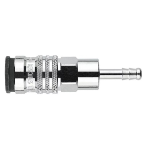 Parker 1700KATF16SPN Series 1700 5/8" Steel Nickel Plated Coupler with Valve European Profile ND 10, Hose Barb
