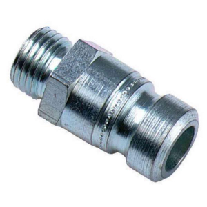 Parker 1800SFAW13SXZ Series 1800 1/4" Steel Zinc Plated Plug w/o Valve, Male Thread