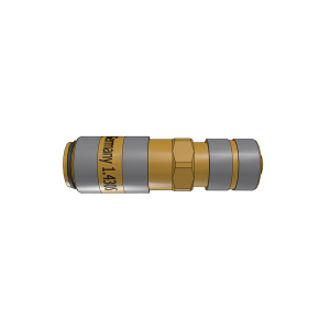 Parker 20KAKO36MPN Series 20 3x6.3 mm Brass Quick Coupling, European profile, ND 2.7, NBR Seal, Tube with Hose Nut Connection Type, Nickel Plated