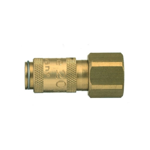Parker 20KBIW10MVN Series 20 1/8" Brass Double Shut-Off Quick Coupling, European profile, ND 2.7, FKM Seal, Female, BSPP ISO 228 Parallel
