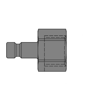 Parker 20SFIF05MXN Series 20 5 mm Brass Straight-Through Quick Coupling, European profile, ND 2.7, Female, UNF Connection Type, Nickel Plated, Plug