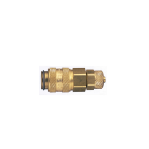 Parker 21KBKO08MPN Series 21 Quick Connect Coupler European Profile ND 5 Brass Nickel-Plated Tube with Hose Nut NBR Double Shut-Off 8 mm
