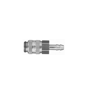 Parker 21KLTF06MPN Series 21 Quick Connect Coupler European Profile ND 5 Brass Nickel-Plated Hose Barb NBR Dry-Break Double Shut-Off 6 mm