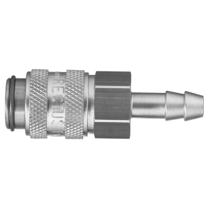 Parker 21KLTF08MVN Series 21, Quick Coupler, Nickel-Plated Brass Hose Barb, Double Shut-Off 8 mm