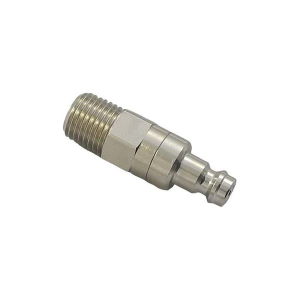 Parker 21SBAN13MPN Series 21 Quick Connect Plug European Profile ND 5 Brass Nickel-Plated Male NPT ANSI B 1.20.1 NBR Double Shut-Off 13 mm