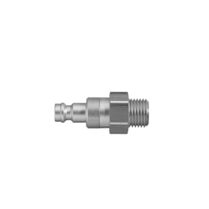 Parker 21SBAW13RVX Series 21 Quick Connect Plug European Profile ND 5 Stainless Steel AISI 303 Male BSPP ISO 228 FKM Double Shut-Off 13 mm