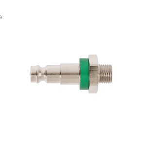 Parker 21SFAW10MXX0 Series 21 Coded Quick Connect Plug Brass Male BSPP ISO 228 Parallel 1/8 in. Green