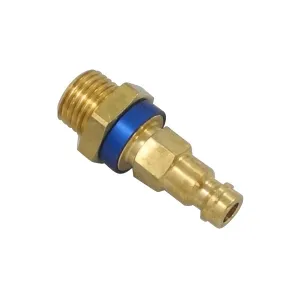 Parker 21SFAW10MXX6 Series 21 Coded Quick Connect Plug Brass Male BSPP ISO 228 Parallel 1/8 in. Blue