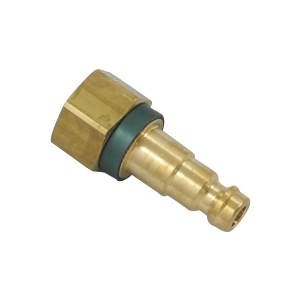 Parker 21SFIW13MXX0 Series 21 Coded Quick Connect Plug Brass European Profile Female BSPP ISO 228 Parallel 1/4 in. Green