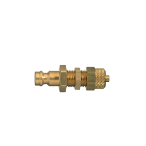 Parker 21SFKS06MXX Series 21 Quick Connect Plug European Profile ND 5 Brass Panel Mount with Plastic Hose Connection 4x6 mm