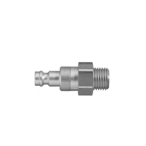 Parker 21SLAW13MPN Series 21 Quick Connect Plug European Profile ND 5 Brass Nickel-Plated Male BSPP ISO 228 Parallel NBR 1/4 in.