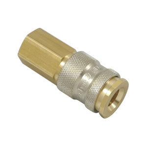 Parker 22KAIN17MPX Series 22 Premium Quick Connect Coupler Brass Perbunan NBR NPSF-Thread ANSI B 1.20.3 Single Shut-Off 3/8 in.