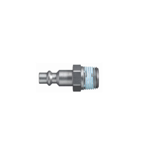 Parker 23SFAW17MXX Series 23 Premium Quick Connect Plug with ISO 6150 B Profile Brass Male Thread Parallel Single Shut-Off 3/8 in.