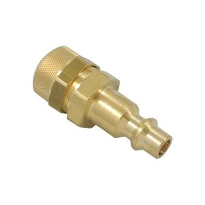 Parker 23SFKO10MXX Series 23 Premium Quick Connect Plug with ISO 6150 B Profile Brass Hose Nut Straight-Through 10 mm